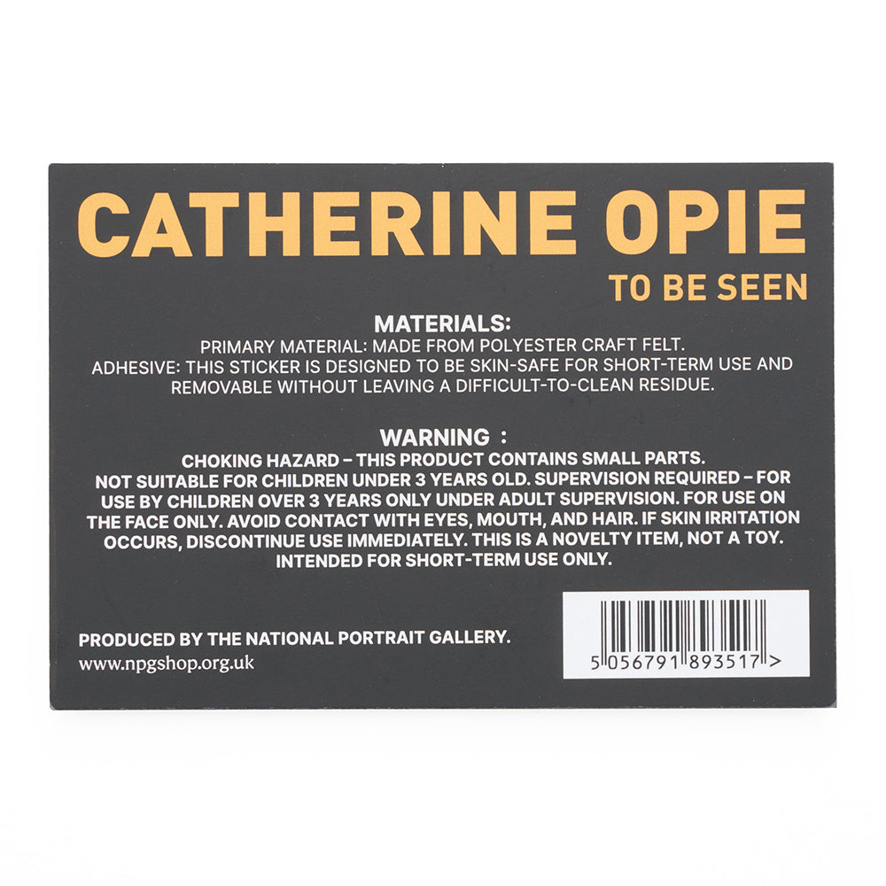 Catherine opie felt moustache sticker back