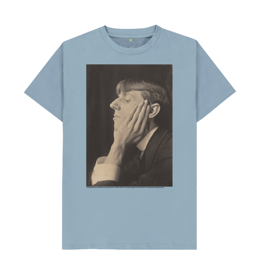 Stone blue printed t shirt front