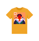 Mustard Printed Kids T-Shirt Front