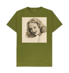 Moss Green Printed T-shirt Front