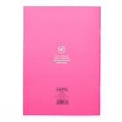 Reverse of A4 rectangular pink scrapbook.