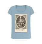 Stone Blue Printed T-shirt Front
