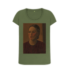 Khaki Printed T-shirt Front