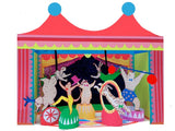 Colourful paper cut out circus show. 