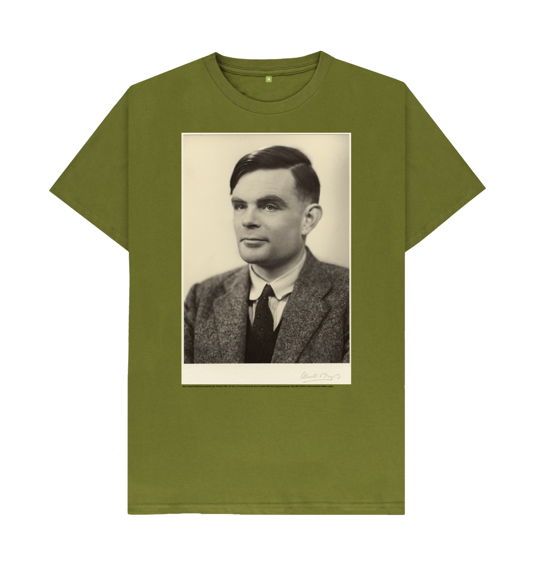 Moss green printed t shirt front