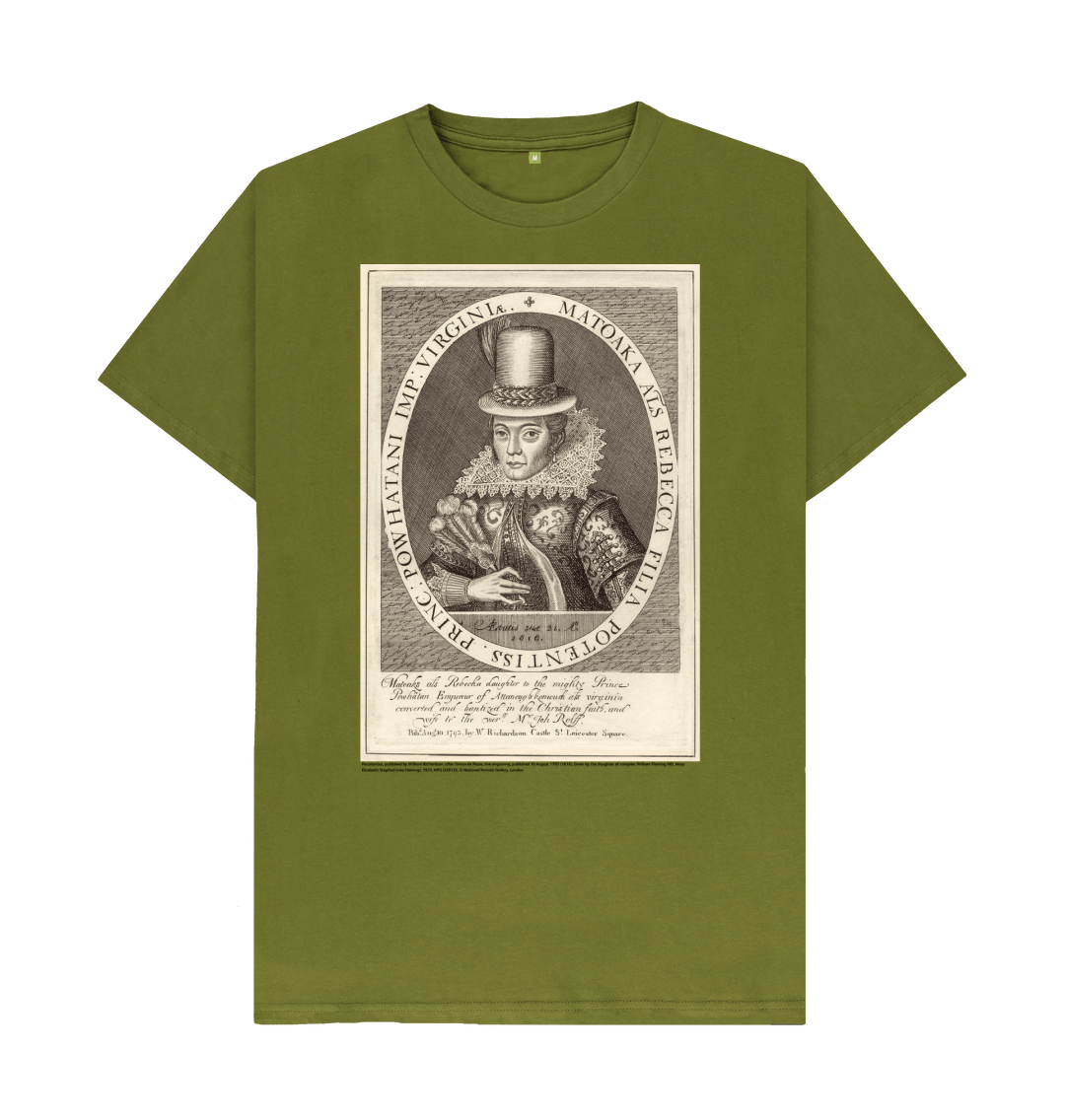 Moss green printed t shirt front