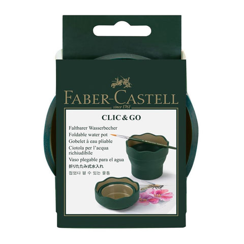 A collapsible rubber cup in Faber-Castell packaging.