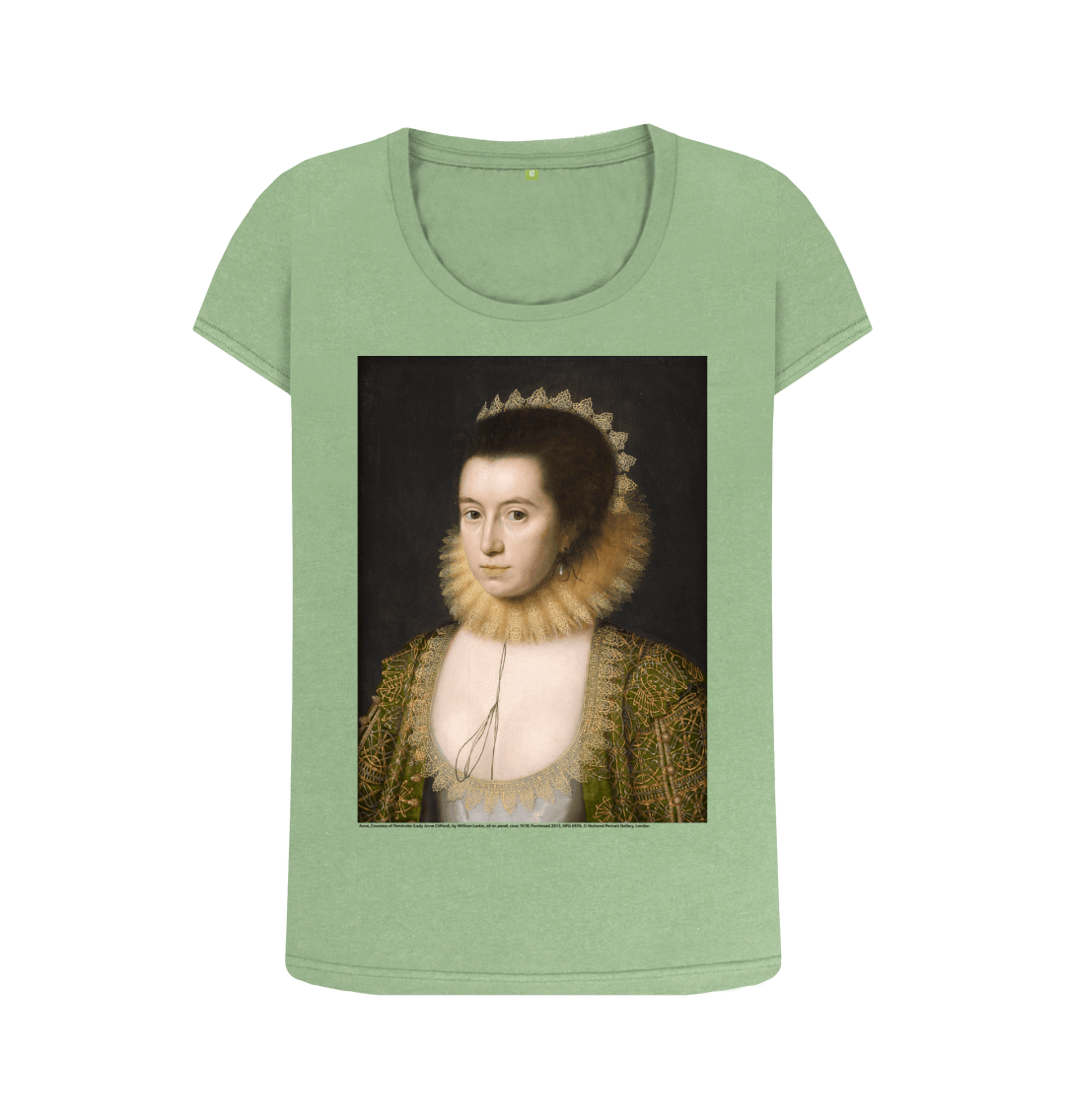 Sage printed t shirt front