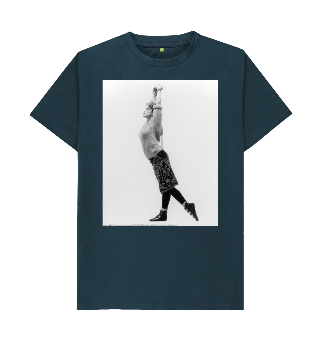 Denim blue printed t shirt front