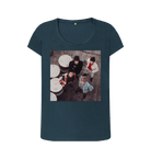 Denim Blue Printed T-shirt Front