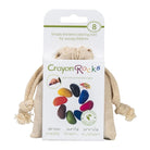 A bag of 8 rock shaped coloured crayons.