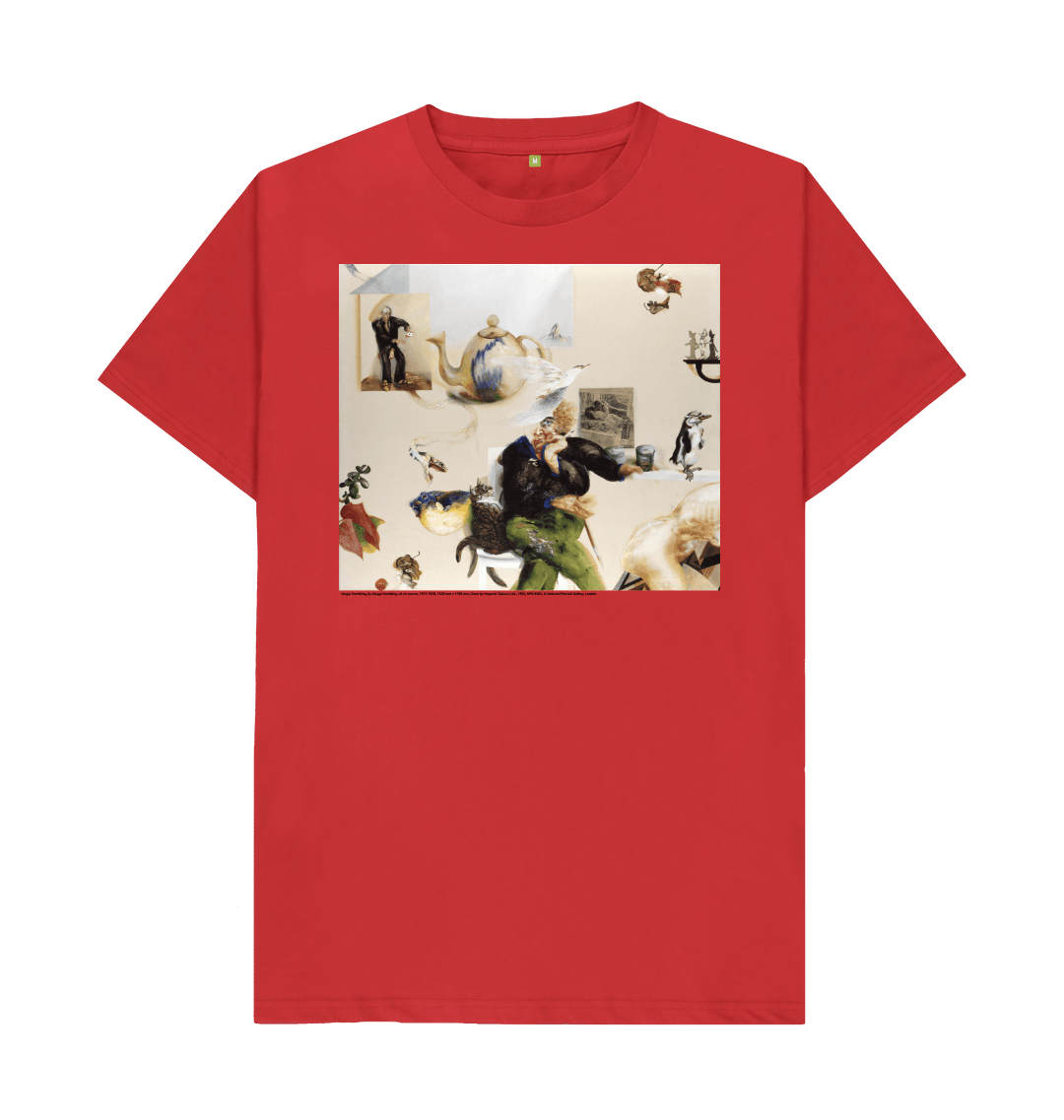 Red printed t shirt front