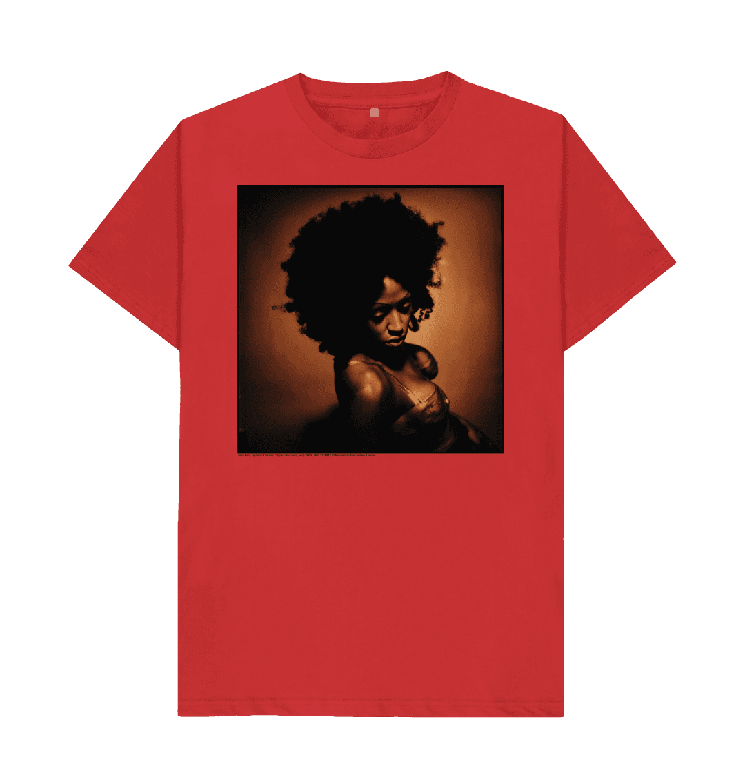 Red printed t shirt front