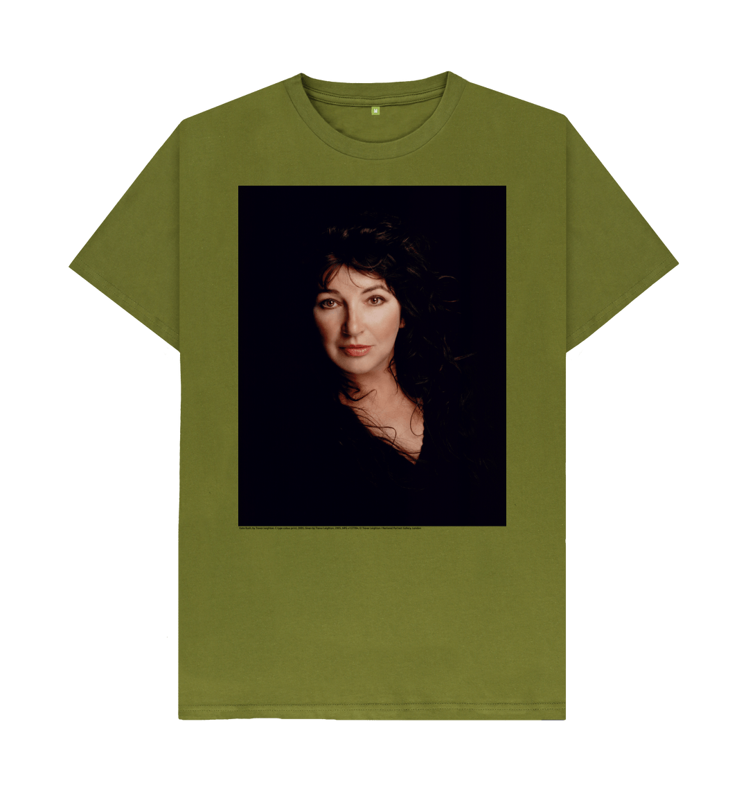 Moss green printed t shirt front
