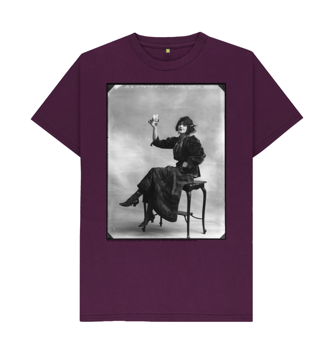 Purple printed t shirt front