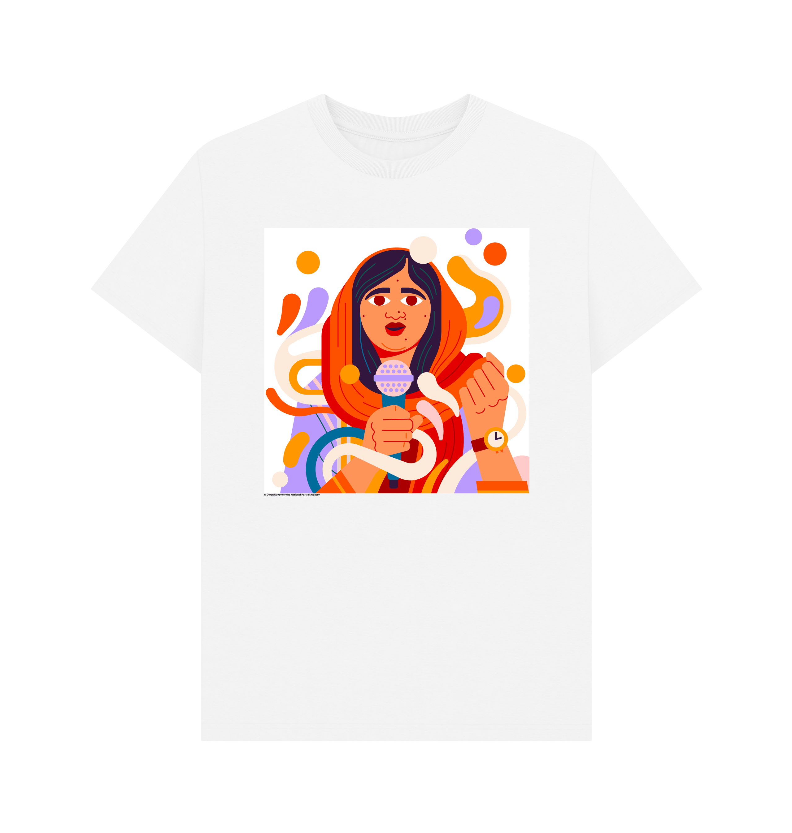 White printed t shirt front