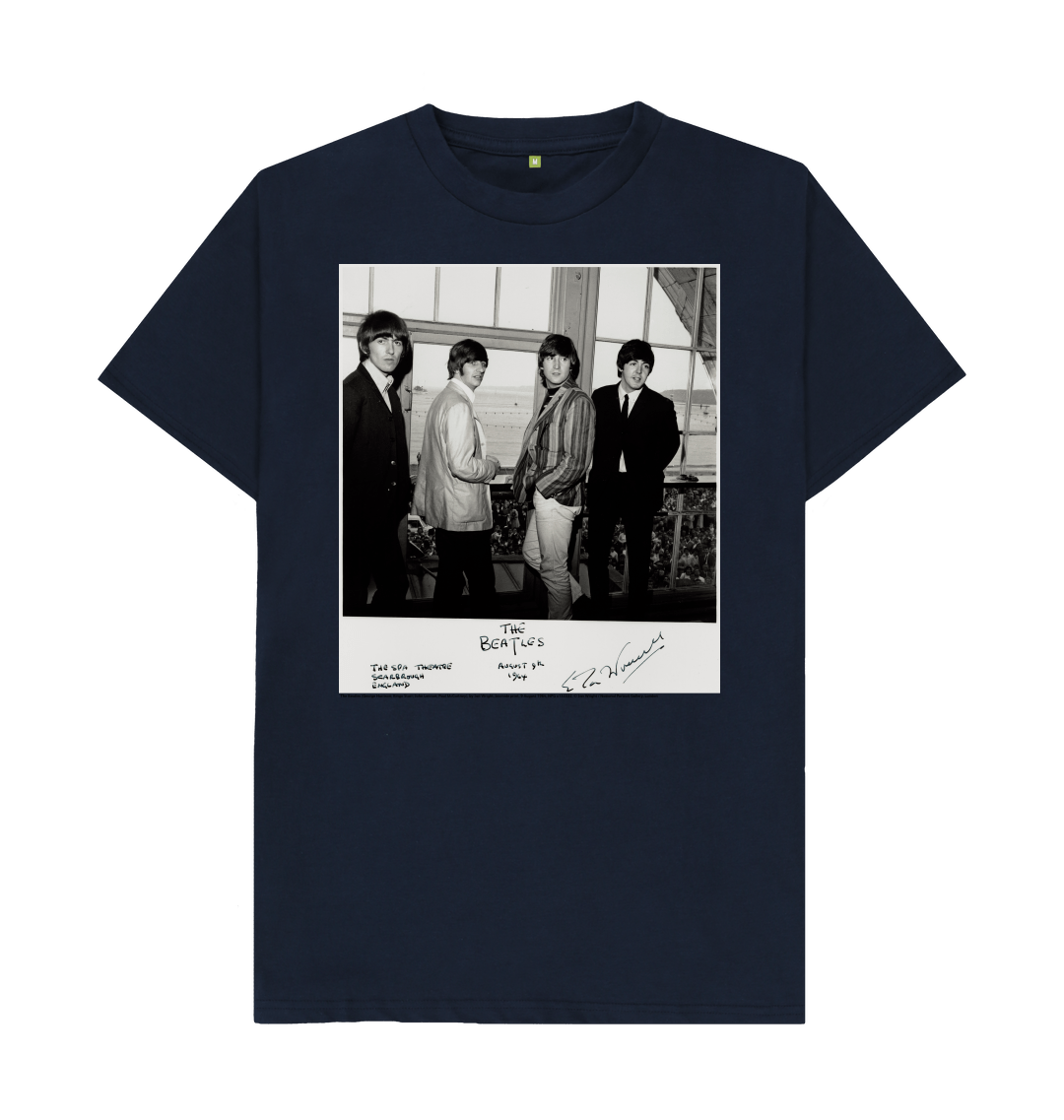 Navy blue printed t shirt front