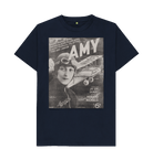 Navy Blue Printed T-shirt Front