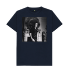Navy Blue Printed T-shirt Front