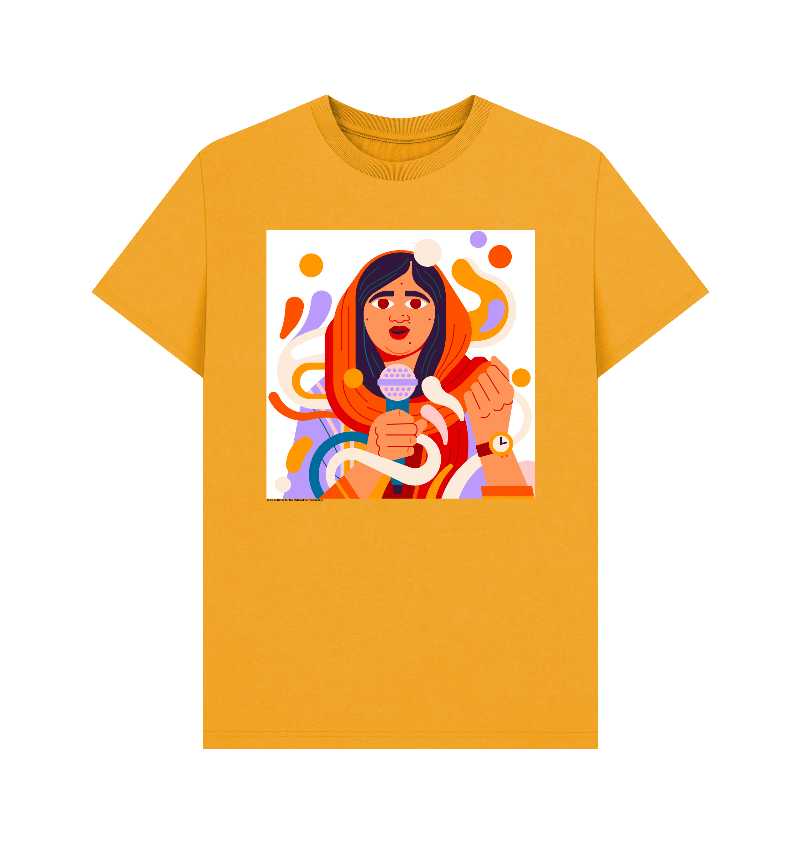 Mustard printed t shirt front