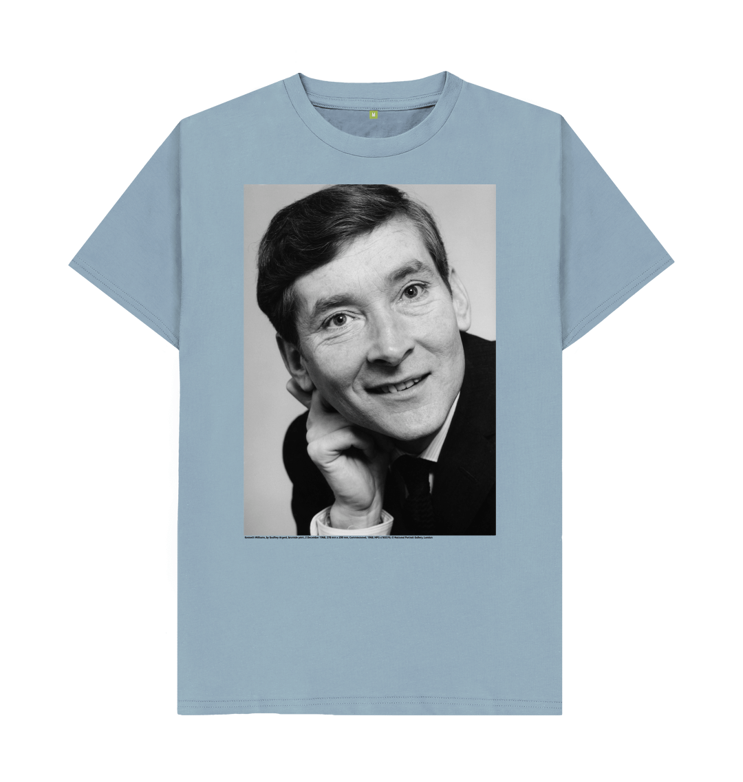 Stone blue printed t shirt front