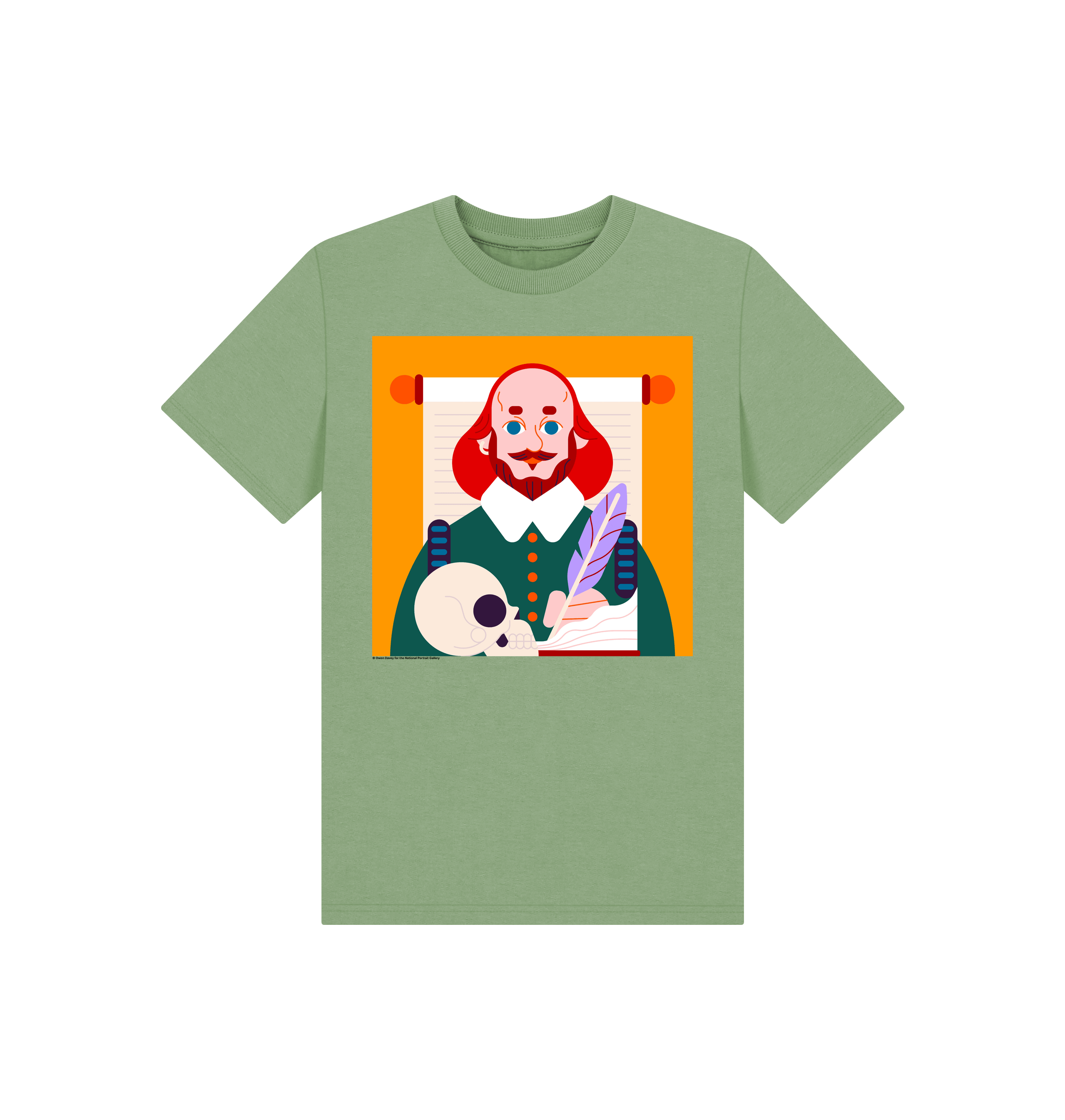 Sage printed kids t shirt front