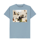 Stone Blue Printed T-shirt Front