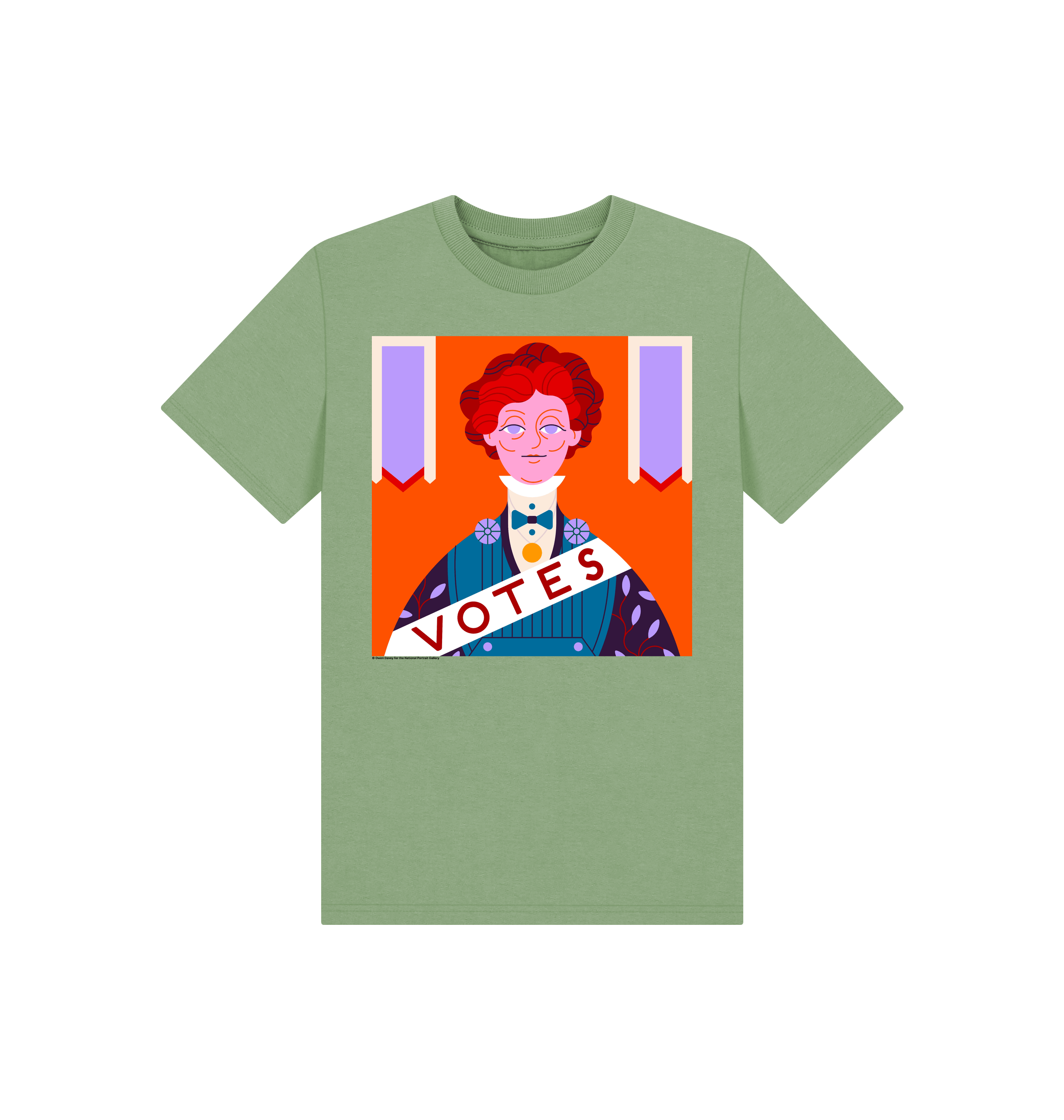 Sage printed kids t shirt front
