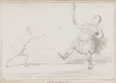 David and Goliah [Goliath] (Thomas Spring Rice, 1st Baron Monteagle; Daniel O'Connell) NPG D41251