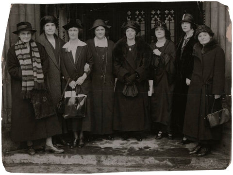 'The eight women Members of Parliament' (Dorothea ('Dorothy') Jewson; Susan Lawrence; Nancy Witcher Astor (née Langhorne), Viscountess Astor; Margaret Wintringham (née Longbottom); Katharine Marjory Stewart-Murray (née Ramsay), Duchess of Atholl; Mab...) NPG x196075