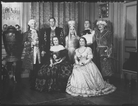 Group in fancy dress (including Countess de Cramayel; Maurice Paul Richard Fontaine, 7th Marquis de Cramayel) NPG x152907