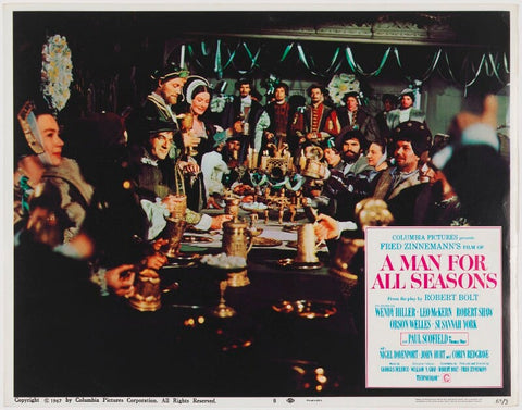 A Man for All Seasons lobby card 8 (Robert Shaw as King Henry VIII; Dame Vanessa Redgrave as Anne Boleyn) NPG D48109