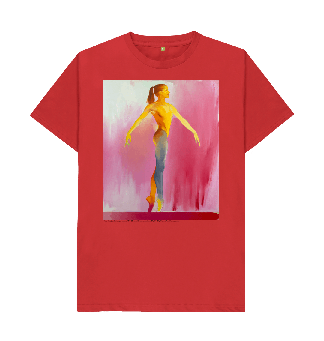 Red printed t shirt front