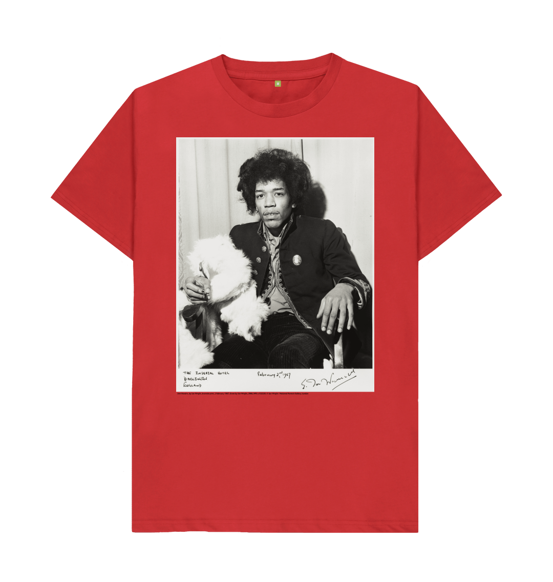 Red printed t shirt front