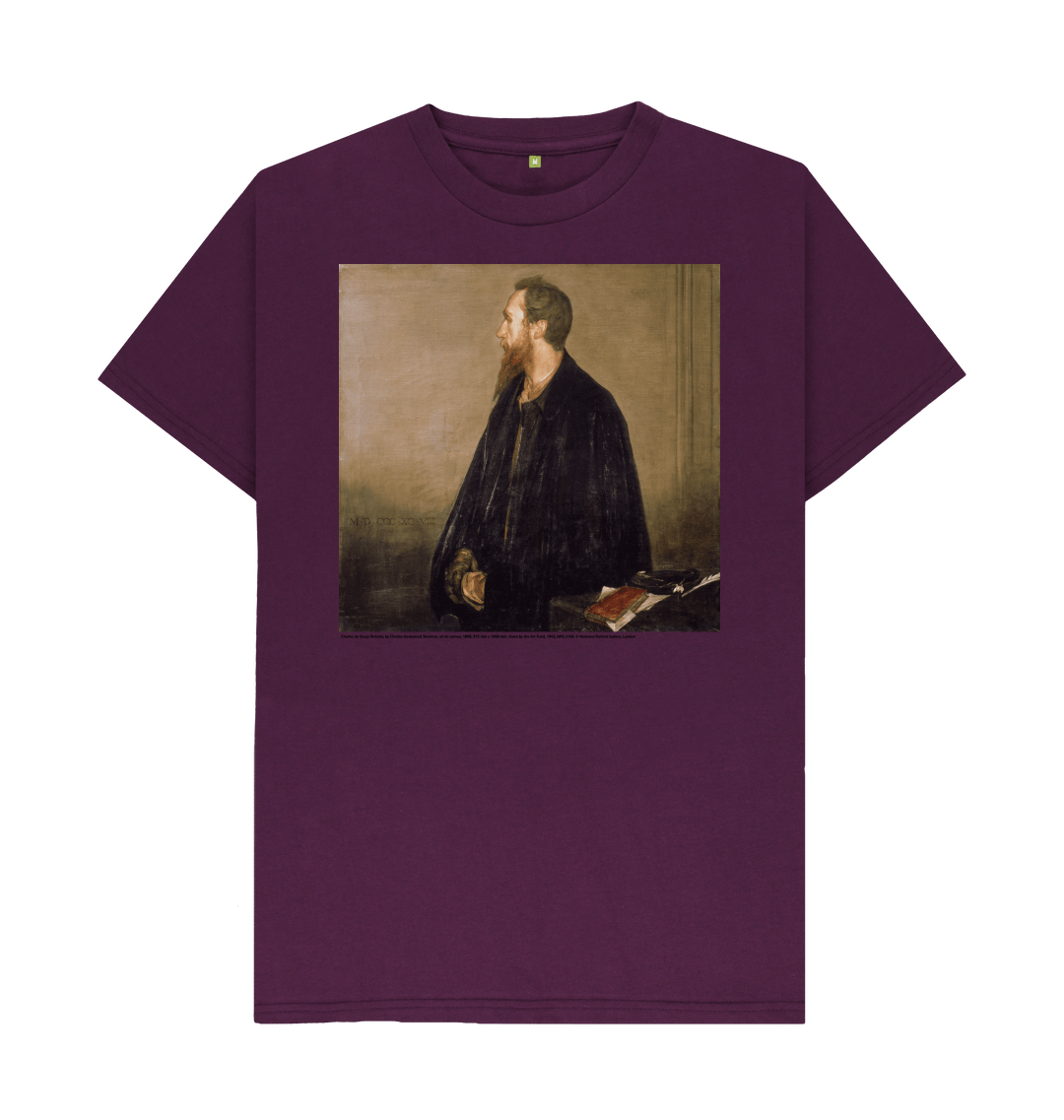 Purple printed t shirt front