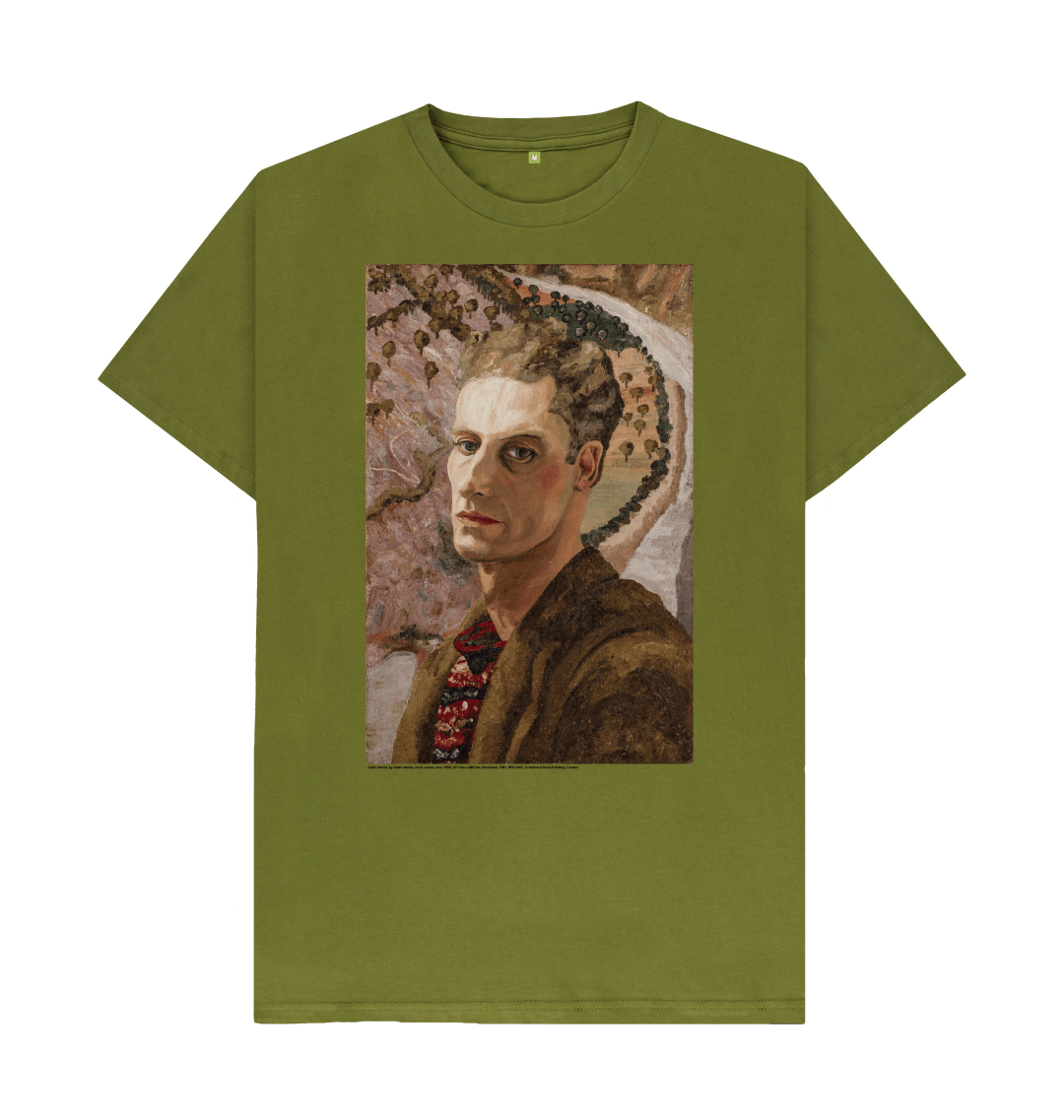 Moss green printed t shirt front