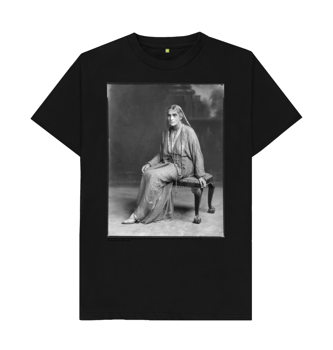 Black printed t shirt front
