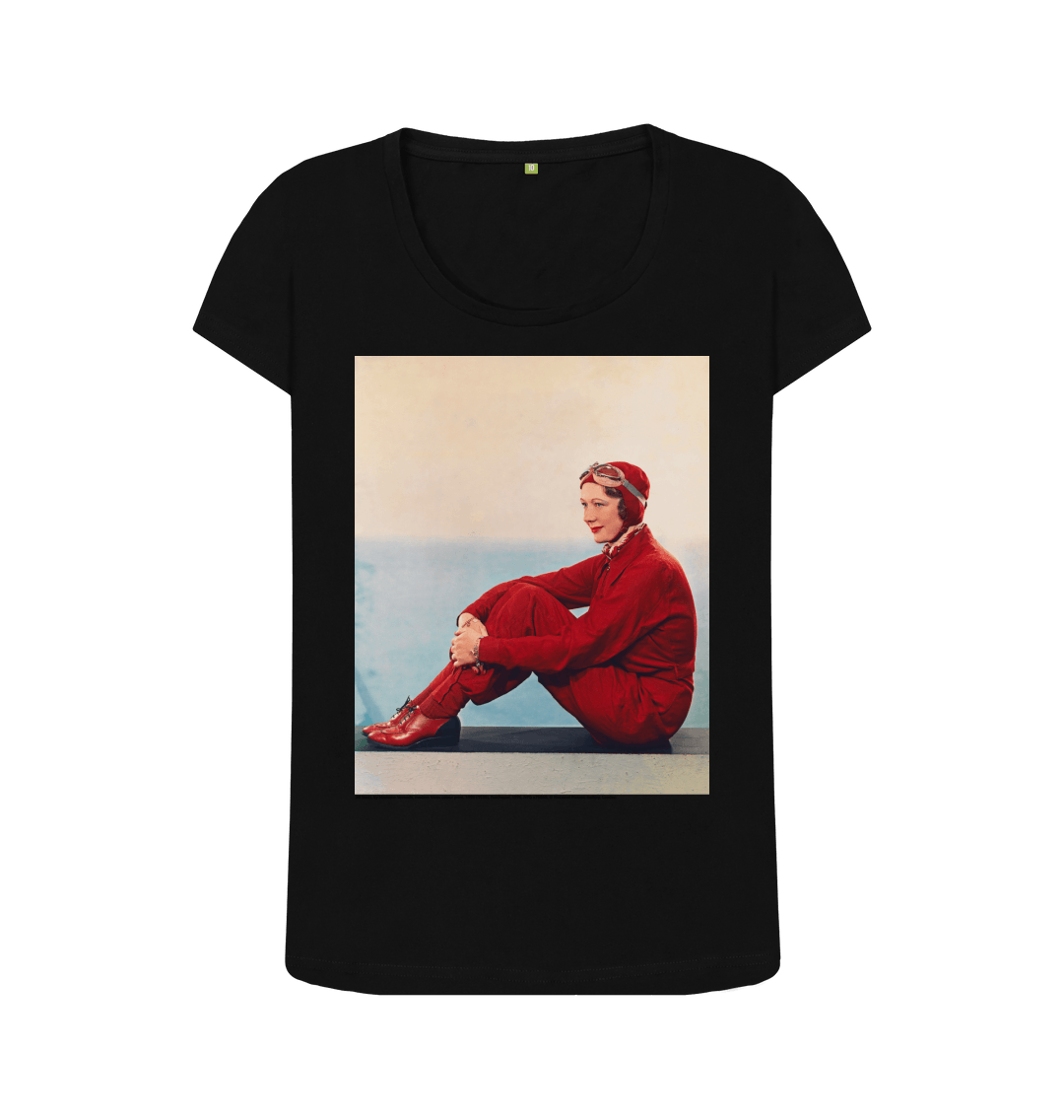 Black printed t shirt front