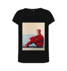 Black Printed T-shirt Front