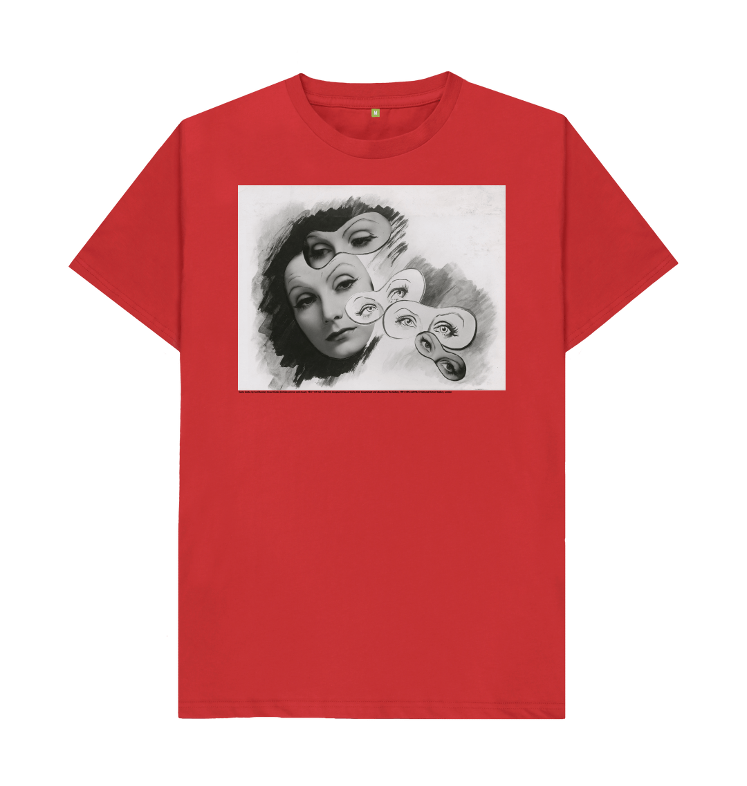Red printed t shirt front