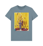 Stone Blue Angels (Burning Candles) by Yevonde  Unisex Crew Neck T-shirt