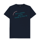 Navy Blue Printed T-shirt Front
