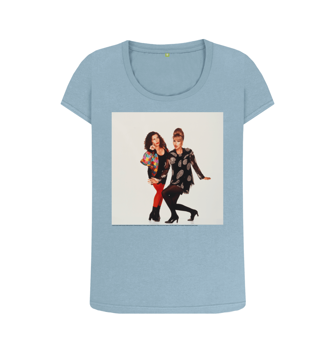 Stone blue printed t shirt front