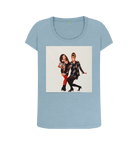 Stone Blue Printed T-shirt Front