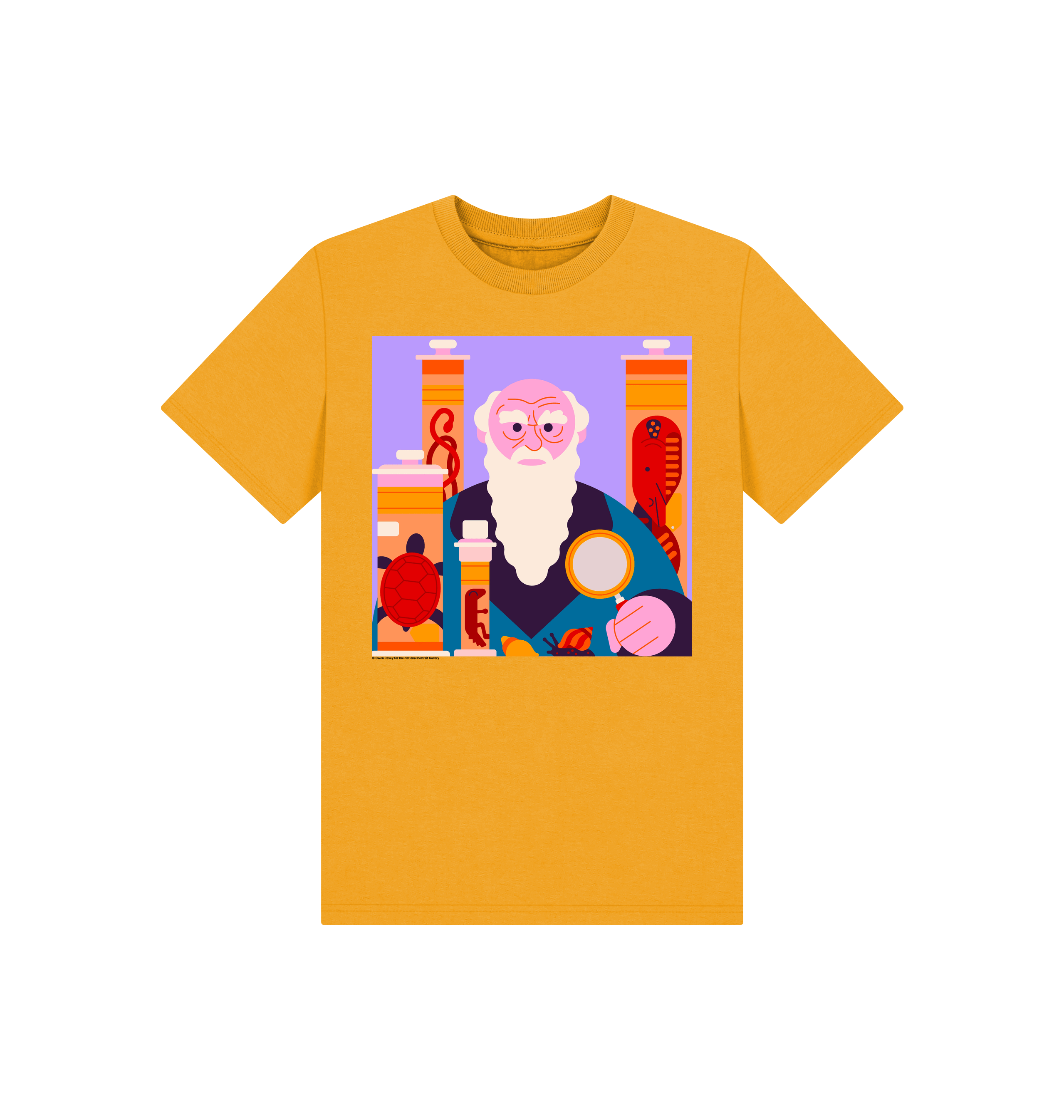 Mustard printed kids t shirt front
