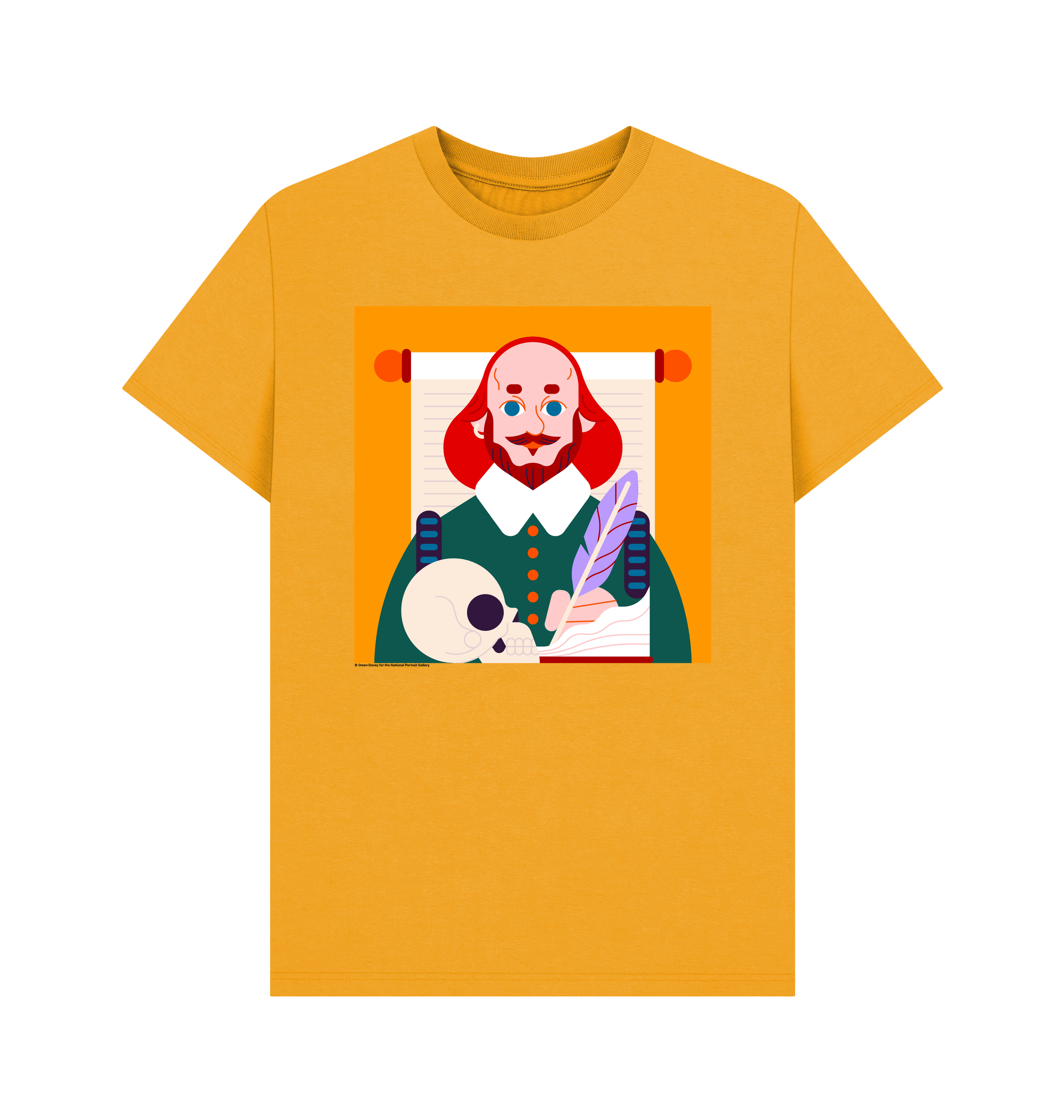 Mustard printed t shirt front