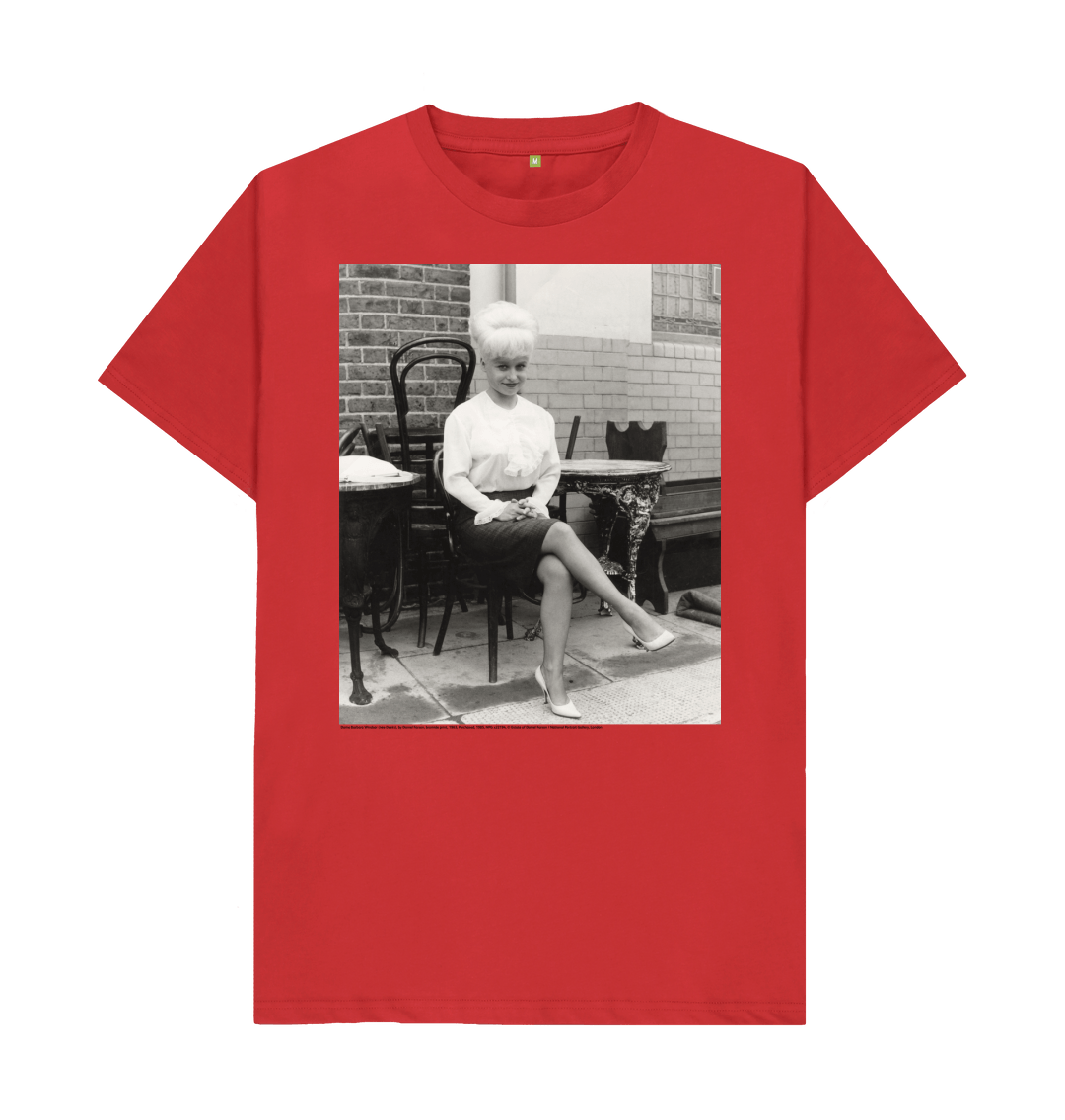 Red printed t shirt front