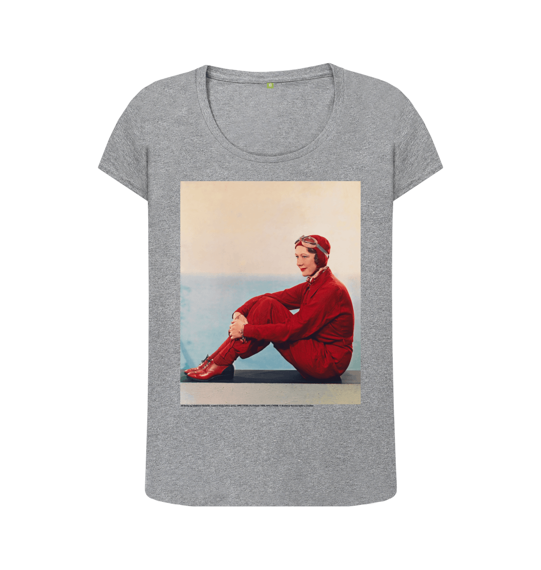 Athletic grey printed t shirt front
