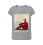 Athletic Grey Printed T-shirt Front