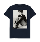 Navy Blue Printed T-shirt Front